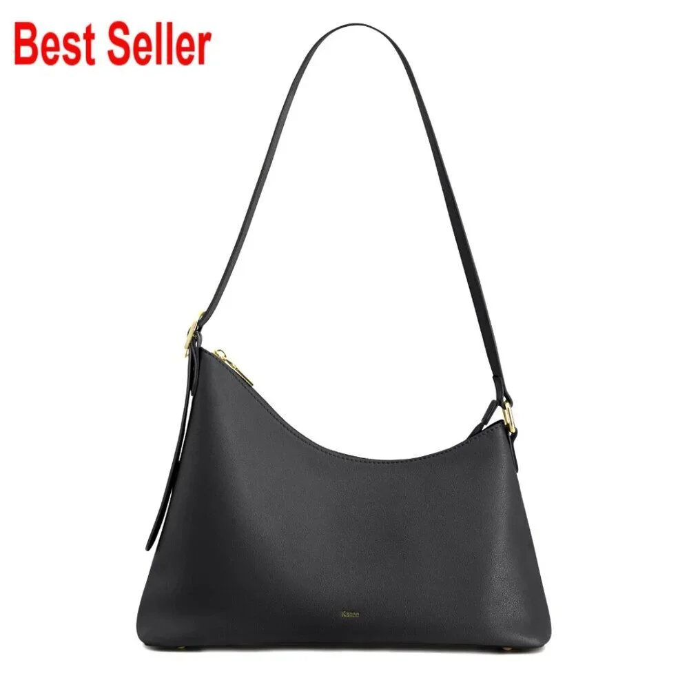 Top Grain Pebbled Cowhide Leather Hobo Bag with Adjustable Strap